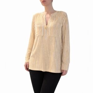 Michael Kors Chain Print Long Sleeve Blouse